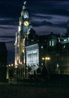 Liver Building at night