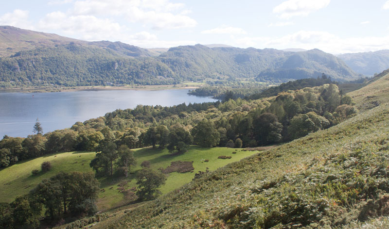 view looking south over Derwentwater and Borrowdale