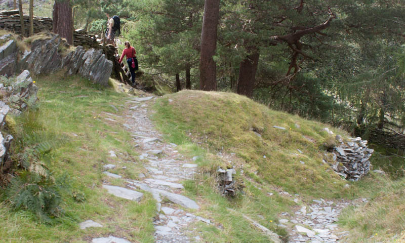 descending Castle Crag