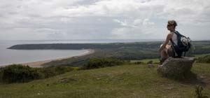 view over Oxwich Bay, Gower