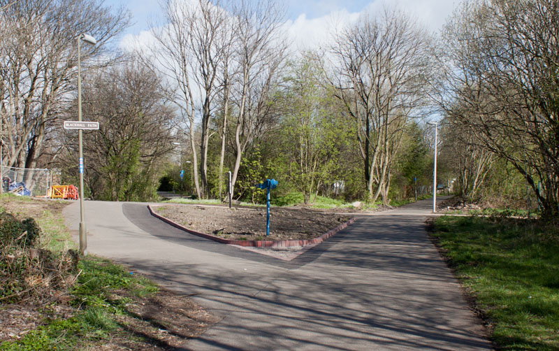 junction of Blackhall & Telford Paths