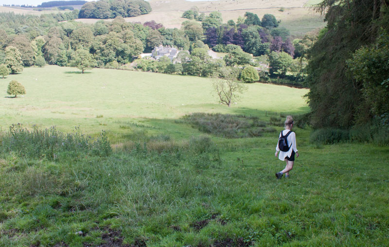 walking down to the River Hodder from New Laund Farm