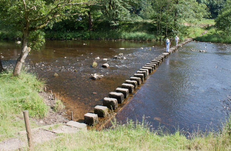 stepping stones across the Hodder