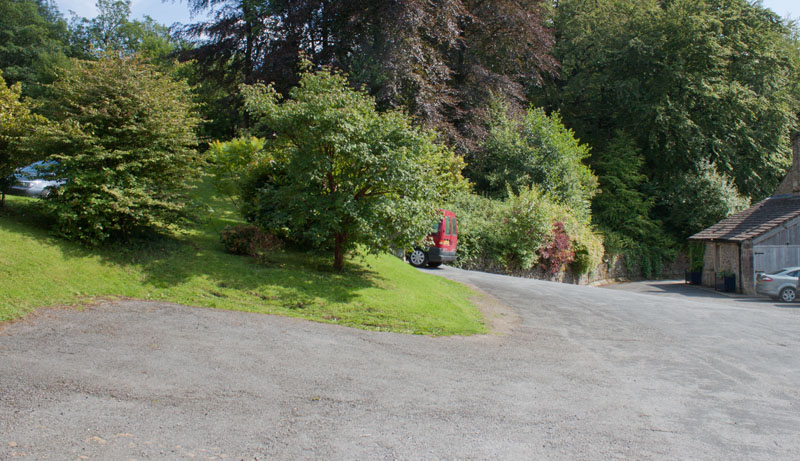 car park at the back of the Inn at Whitwell