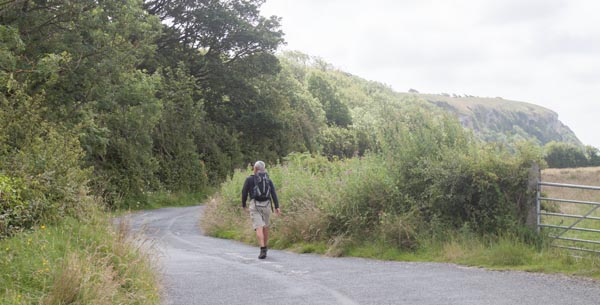 on the road near the Outdoor Centre