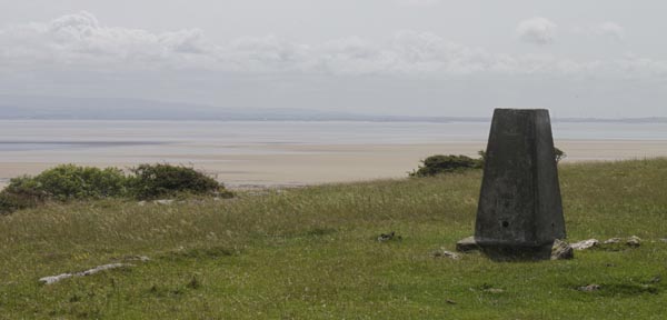 trig point on Humphrey Head