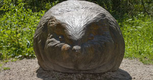 water vole sculpture, Tideswell Dale