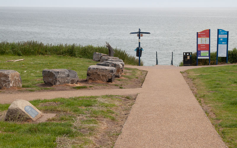Path leading from Seaham Hall Car Park to cliffs