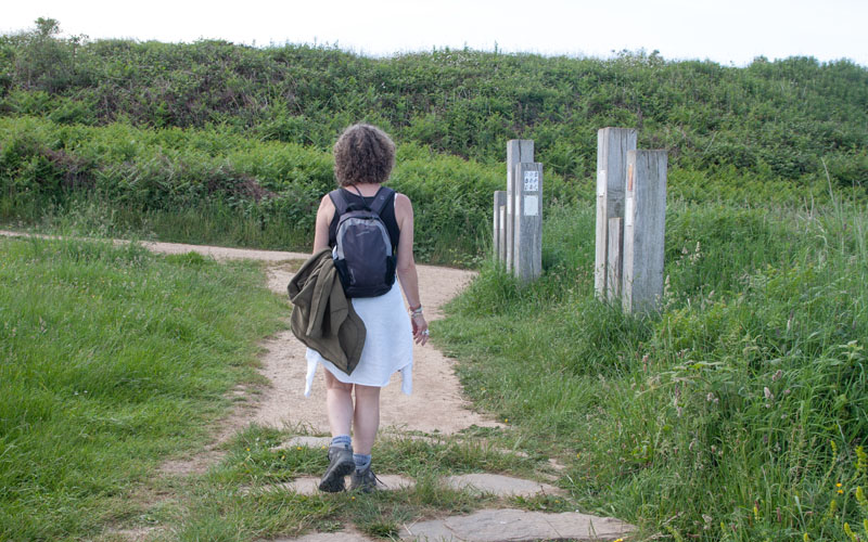 re-joining the coastal path