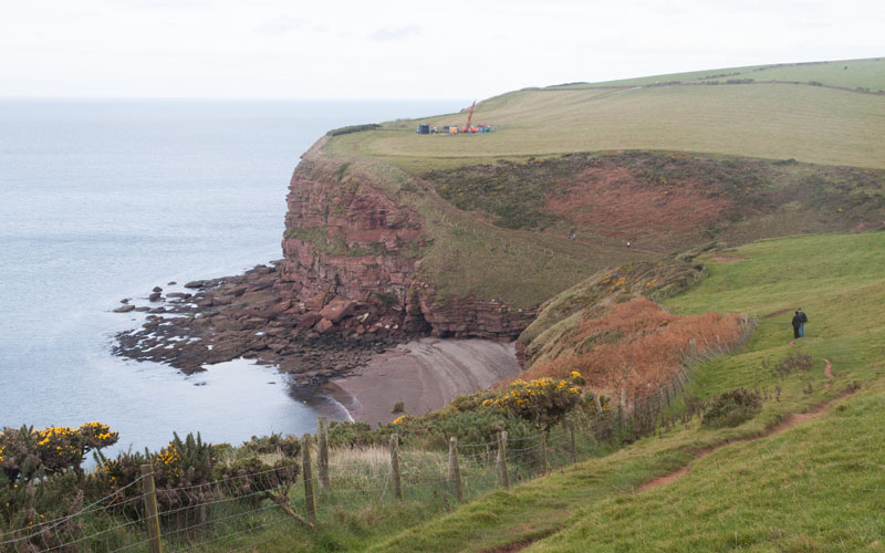 clifftop path north of St Bees, looking towards Fleswick Bay
