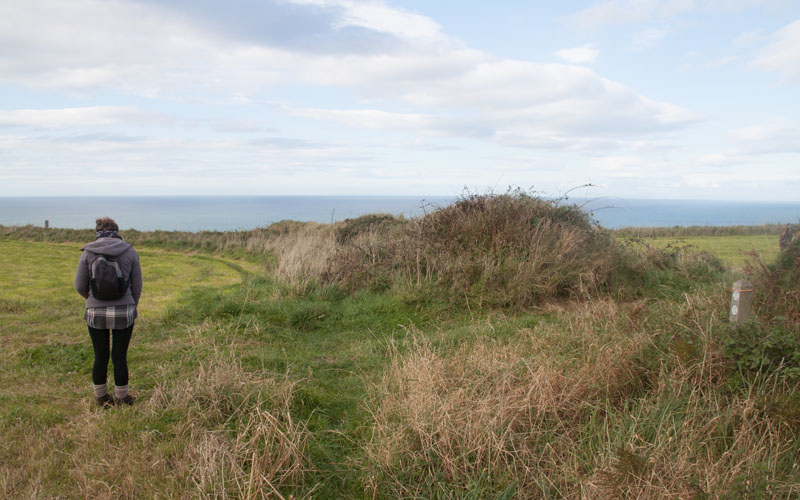 re-joining the coastal path, north of St Bees lighthouse
