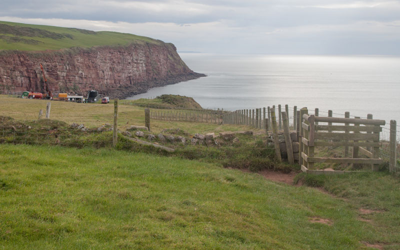 coastal path between Fleswick Bay and St Bees - approaching St Bees