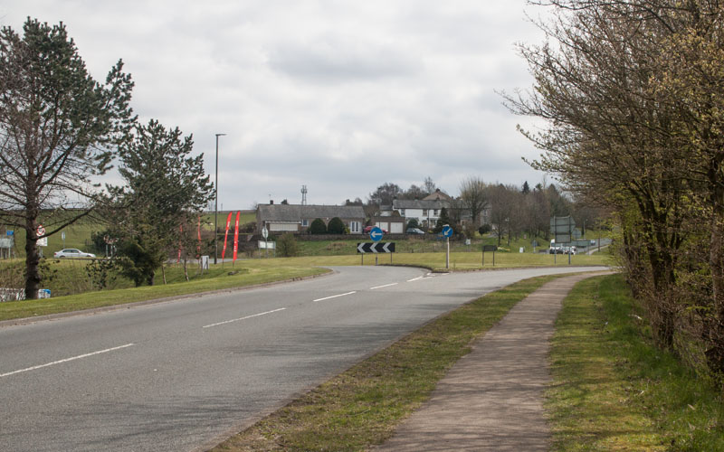 roundabout at M6 junction 38