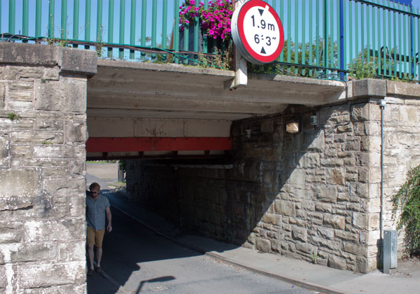 bridge under railway, Clitheroe Transport Interchange