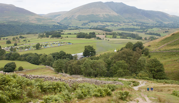the path from Walla Crag to Keswick