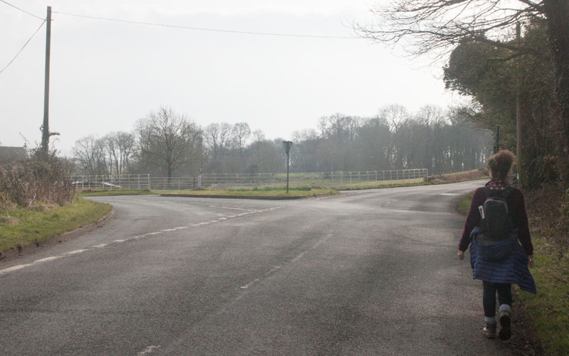 junction of Slackwood Lane and New road, Silverdale