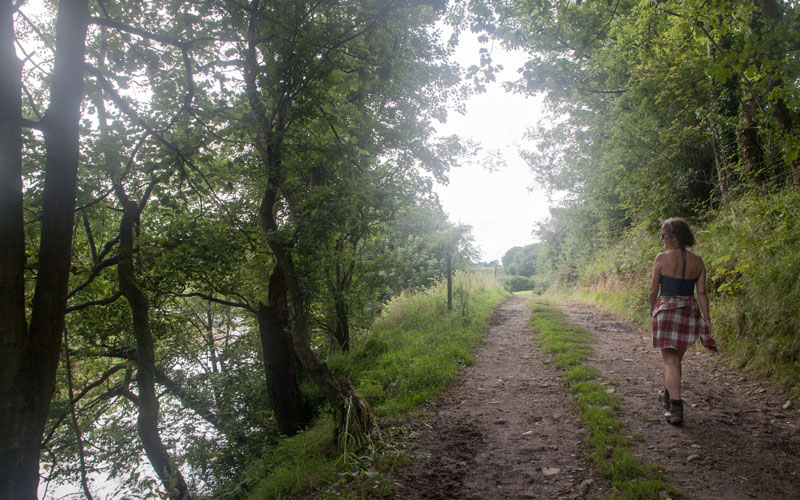 path along north bank of river between High and Low Bentham