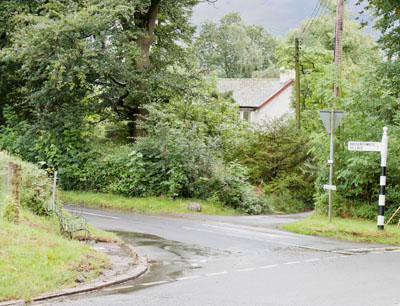 junction of A591 and minor road leading to Bassenthwite village