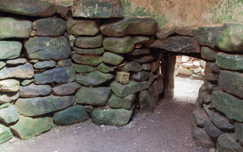 inside the Earth House Castlelaw Hill Fort