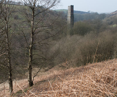 Washwheel Mill chimney, Cheesden Valley