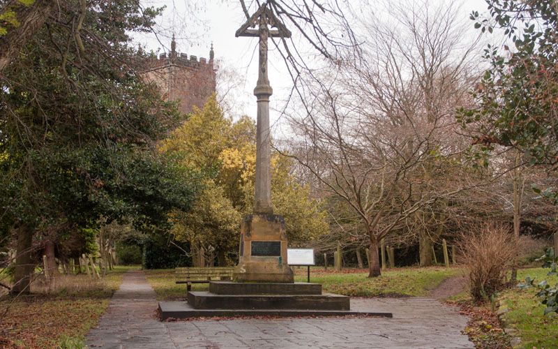 war memorial, outside St Oswald's Church, Durham