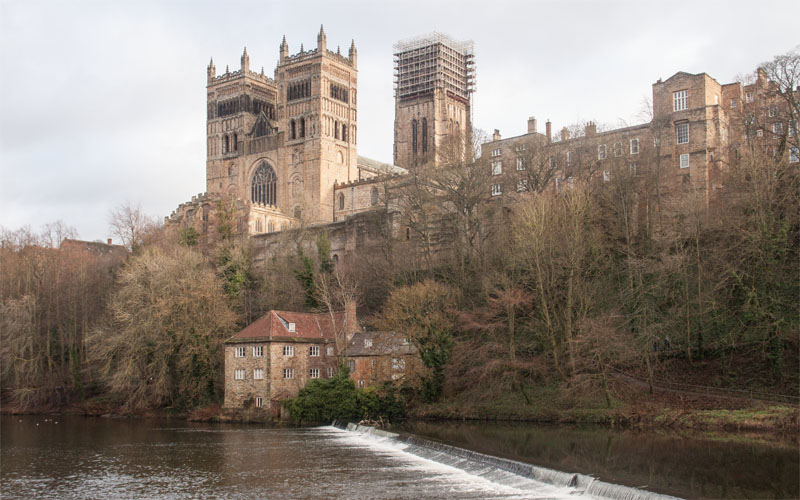 river, weir and cathedral, Durham