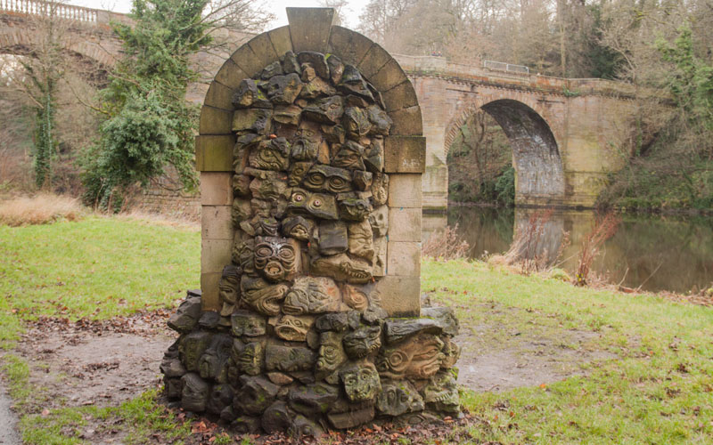 The Storyteller's Chair, riverside path, Durham