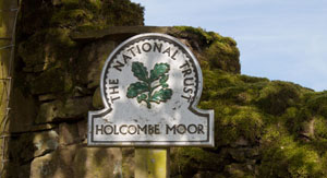 National Trust sign,Holcombe Moor
