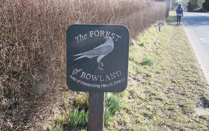 A683 Melling Road, Hornby - Forest of Bowland sign