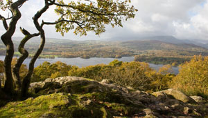 view over Lake Windermere from Jenkin Crag