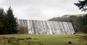 Dam below Derwent Reservoir