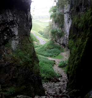 Looking back down Trow Gill
