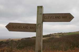 The Cleveland Way sign
