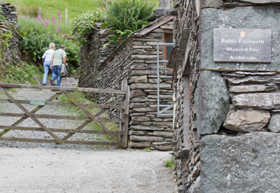 Footpath leading from road in Troutbeck