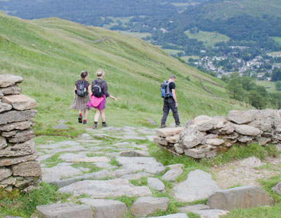 path from Wansfell to Ambleside